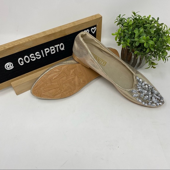 Lily Vanity Jeweled Rhinestone Flats  Size 39 (9) - Picture 4 of 5